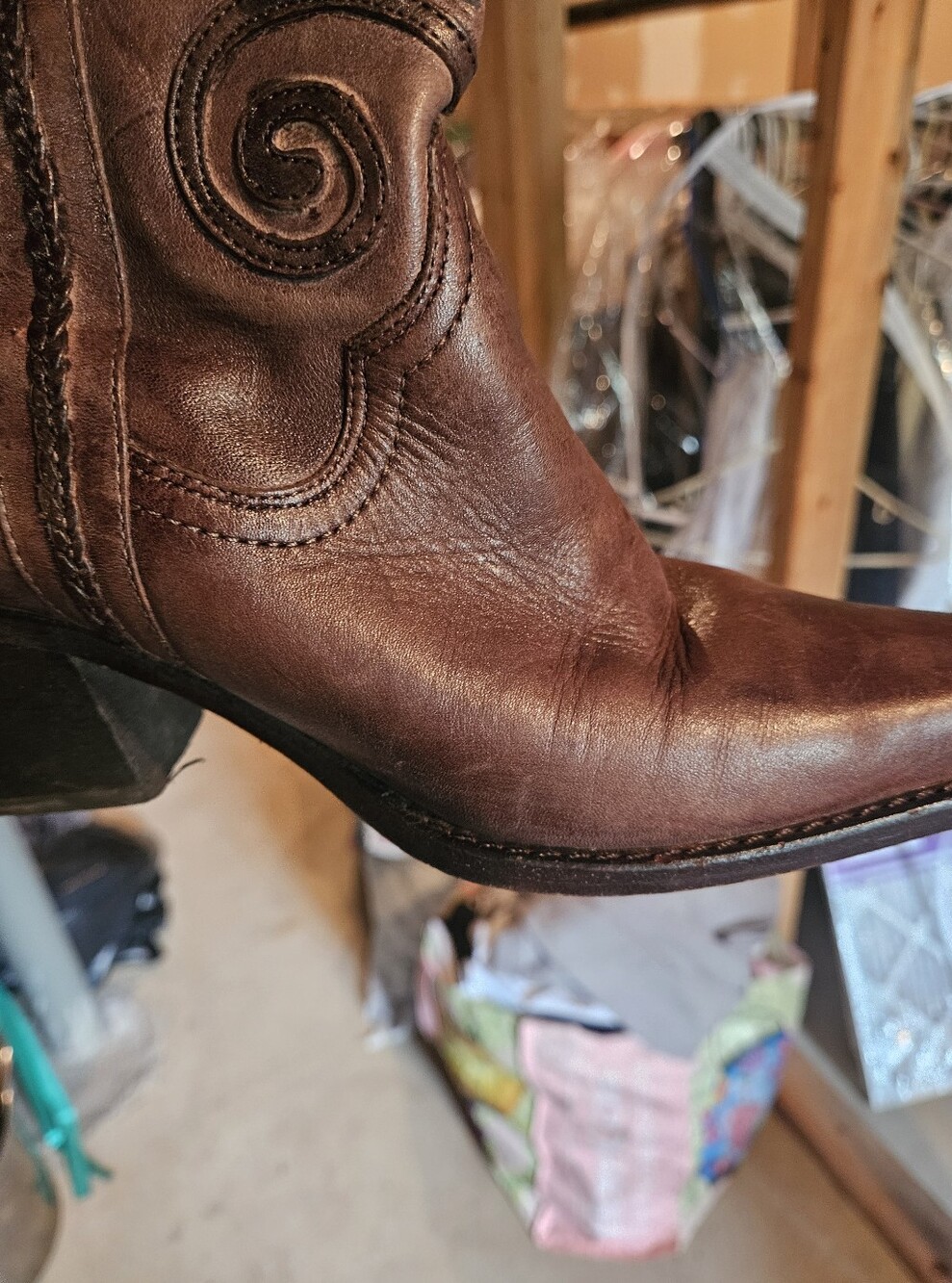 Carlos by Carlos Santana Slinger Leather Cowboy Boots - Picture 5 of 15